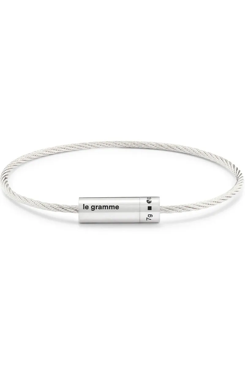 7g Polished Sterling Silver Cable Bracelet