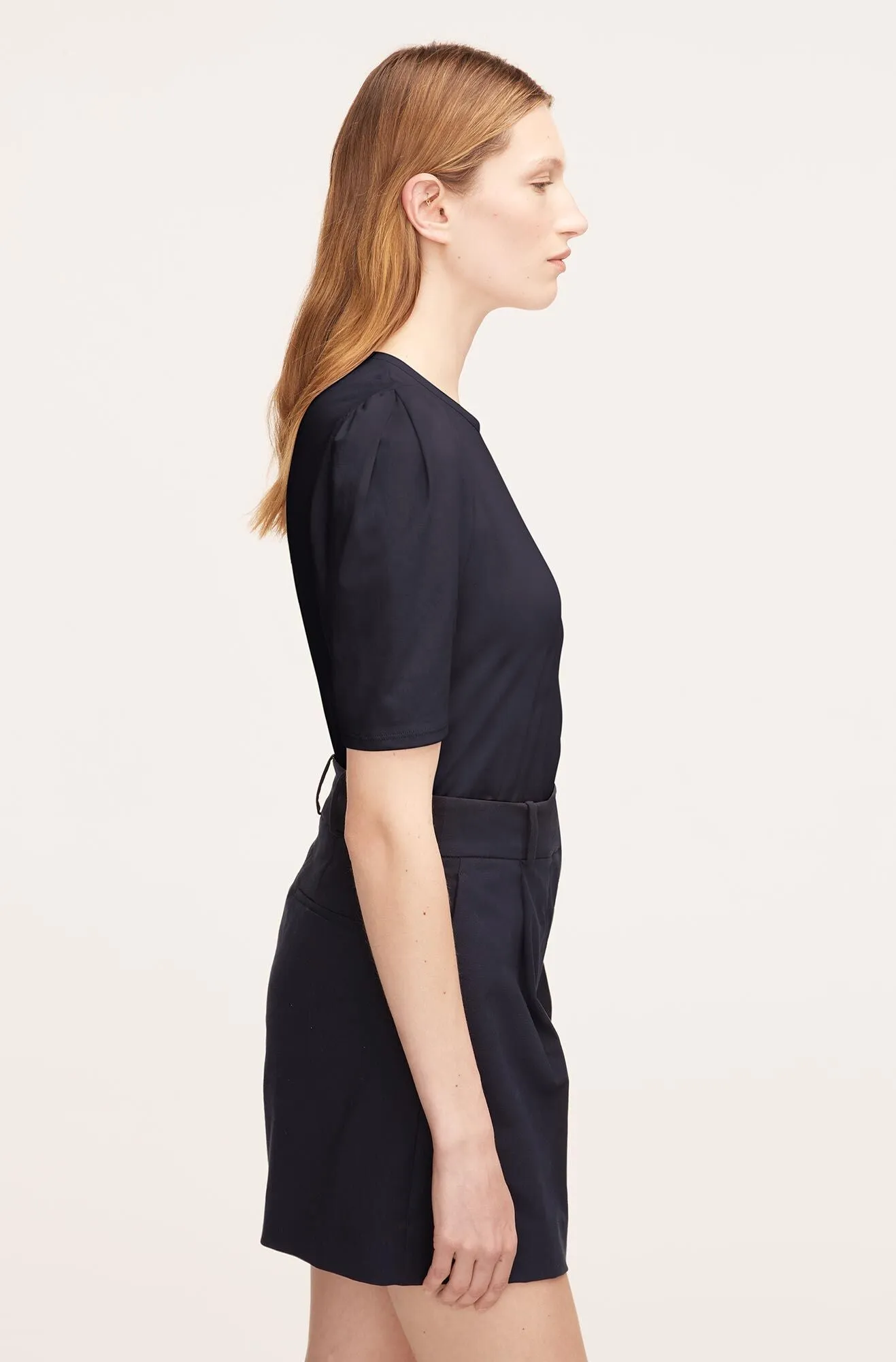 A Line Tee | Navy REBECCA TAYLOR