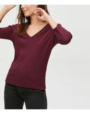 Adele V-Neck Tee | Plum MICHAEL STARS