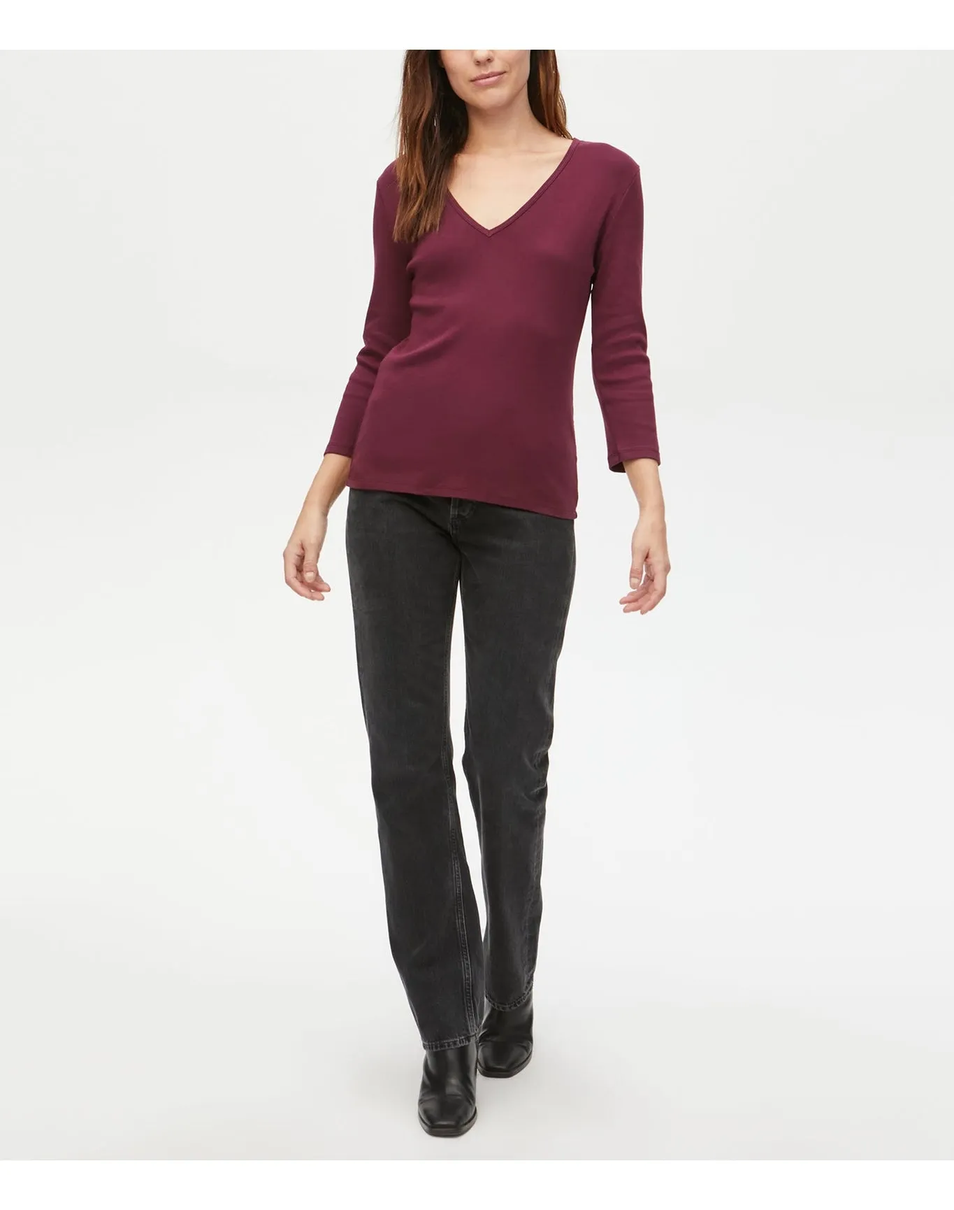 Adele V-Neck Tee | Plum MICHAEL STARS