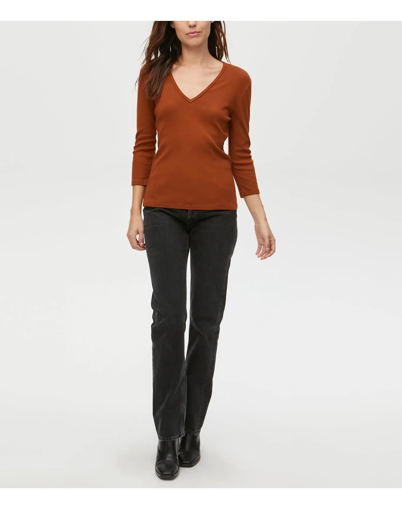 Adele V-Neck Tee | Rustique MICHAEL STARS
