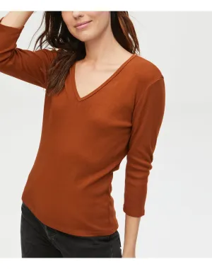 Adele V-Neck Tee | Rustique MICHAEL STARS