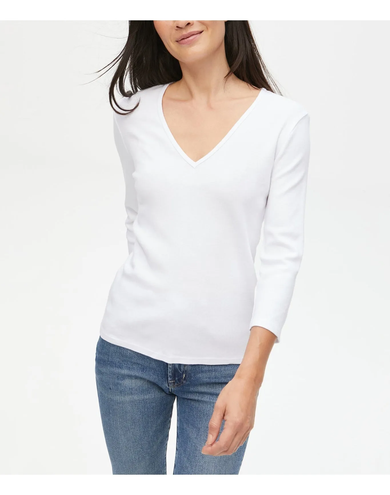 Adele V-Neck Tee | White MICHAEL STARS