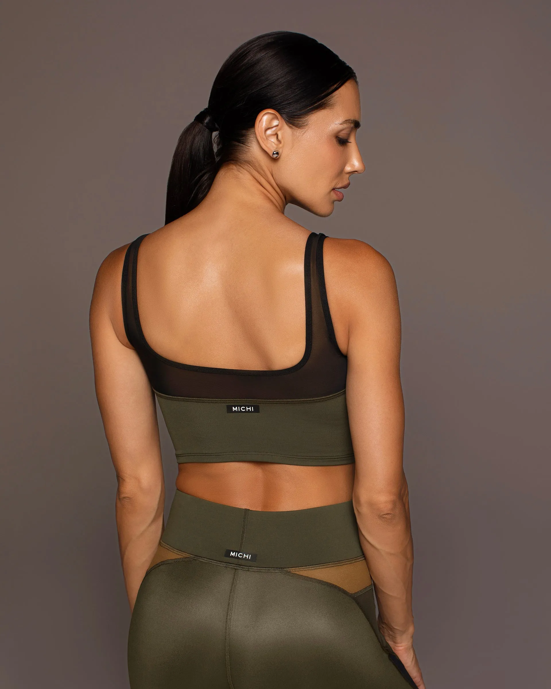 Aerial Gloss Bustier | Bronzed Olive MICHI