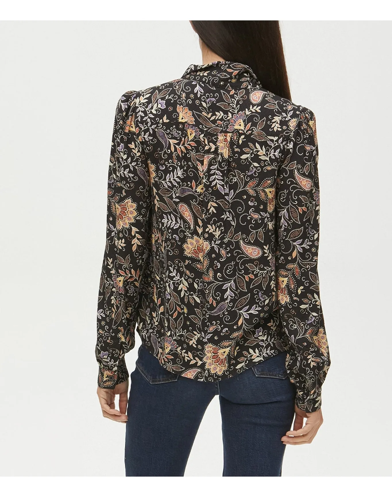 Alexei Paisley Tie Neck Top | Black Combo MICHAEL STARS