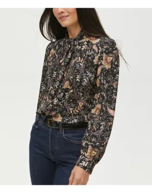 Alexei Paisley Tie Neck Top | Black Combo MICHAEL STARS