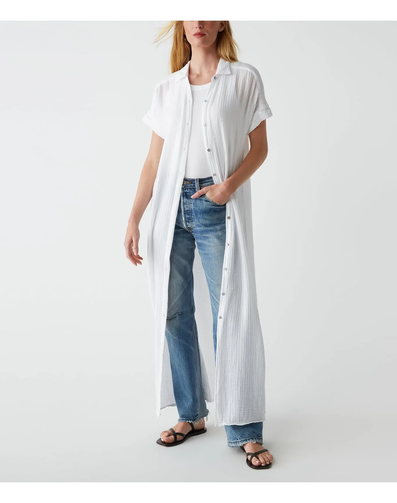 Allen Gauze Shirt Dress | White MICHAEL STARS