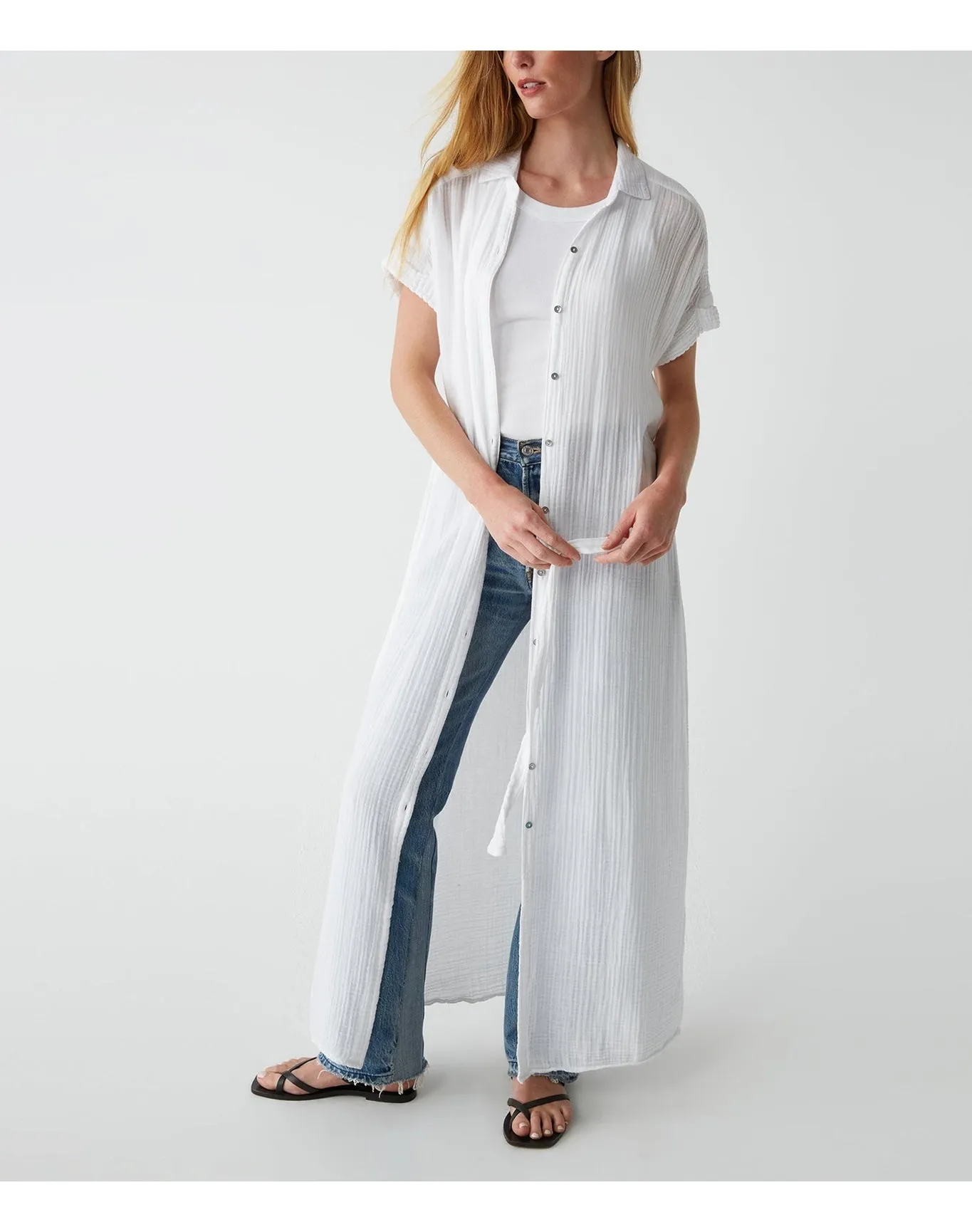 Allen Gauze Shirt Dress | White MICHAEL STARS