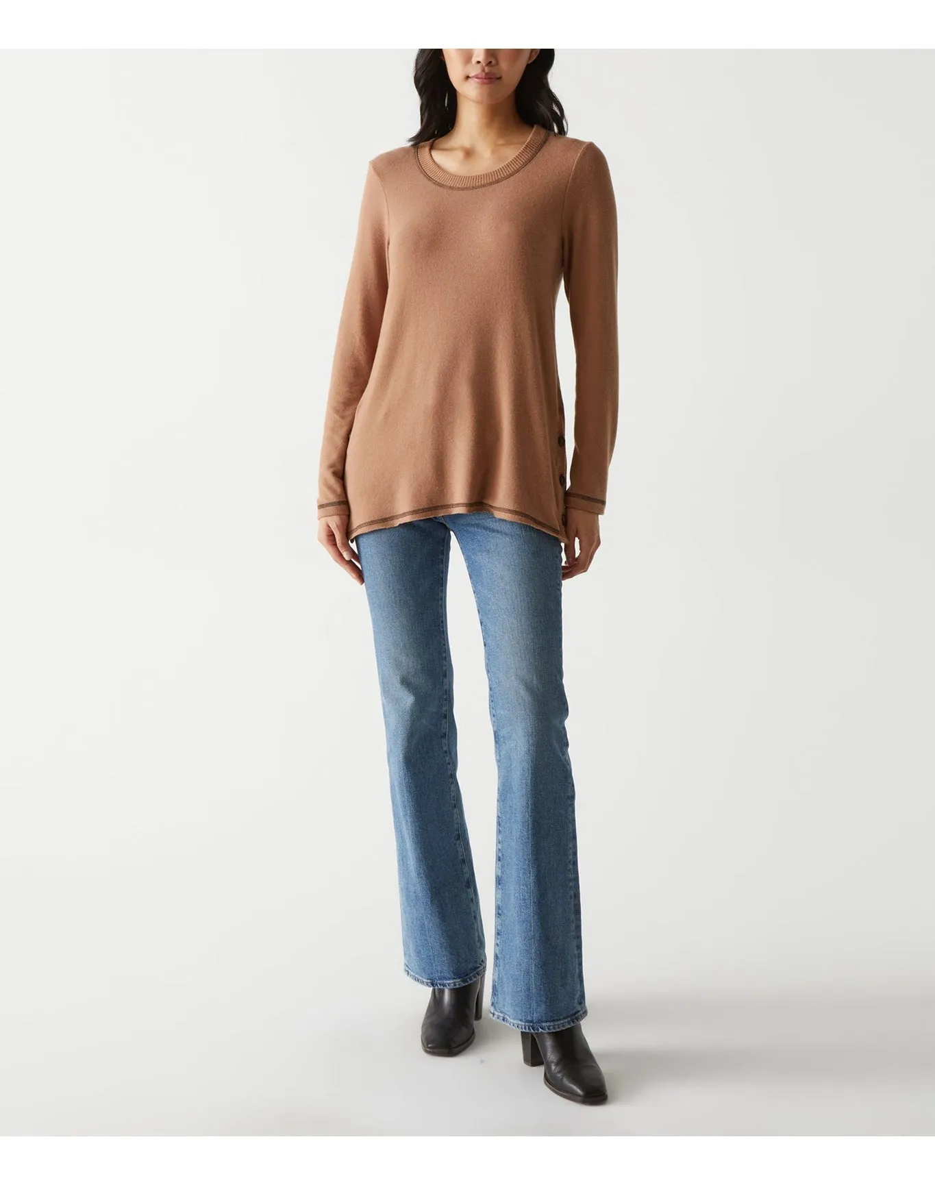 Anina Tunic with Stitching | Camel MICHAEL STARS