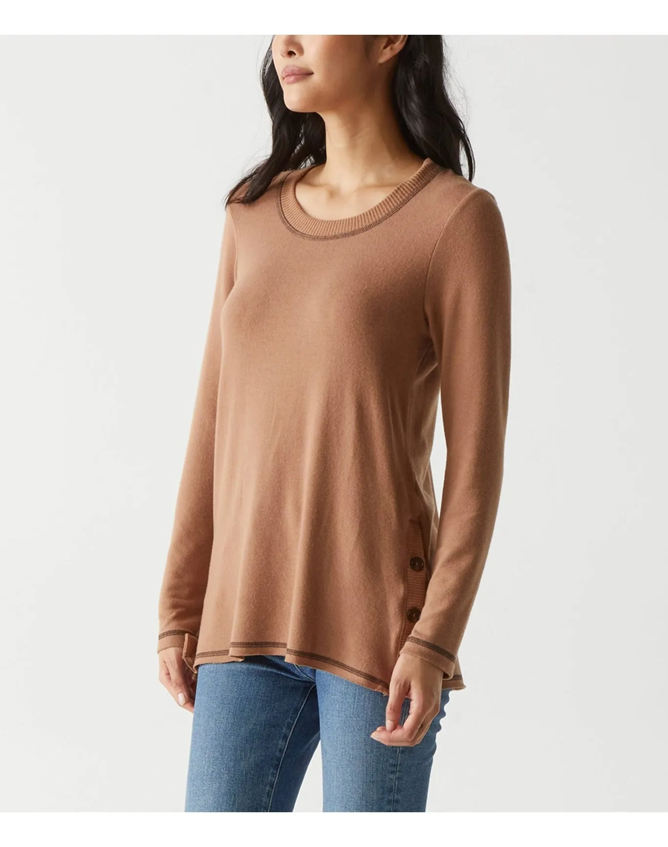 Anina Tunic with Stitching | Camel MICHAEL STARS