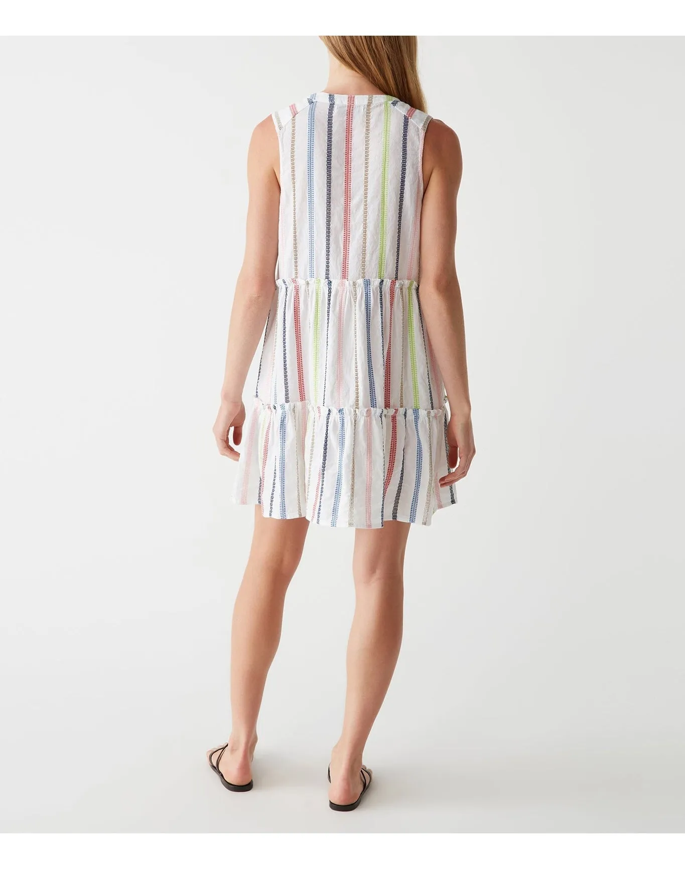 Anna Tiered Dress | White Combo MICHAEL STARS