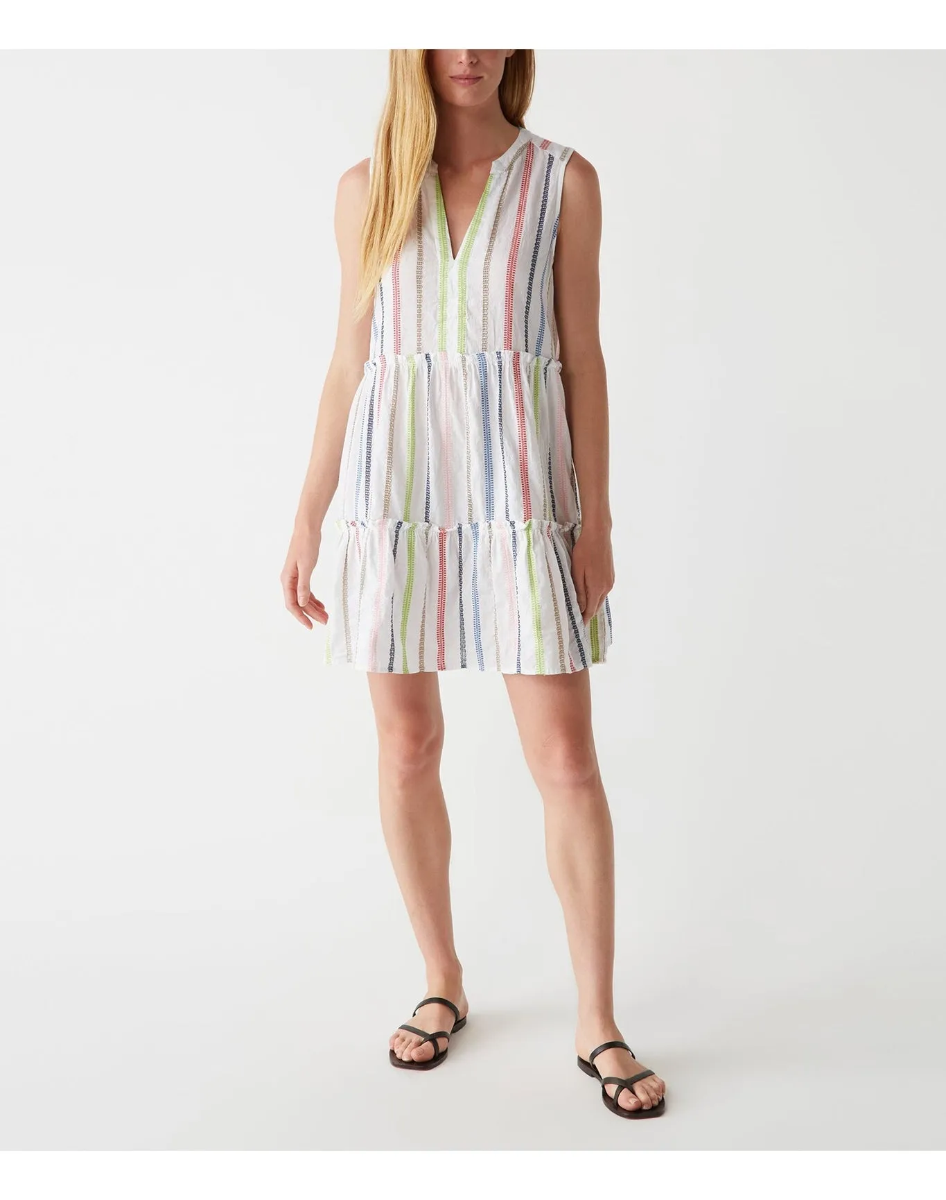 Anna Tiered Dress | White Combo MICHAEL STARS