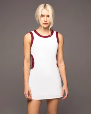 Aperture Dress | White/Earth Red MICHI