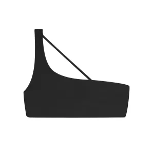 Apex One Shoulder Top | Black Matte JADE SWIM