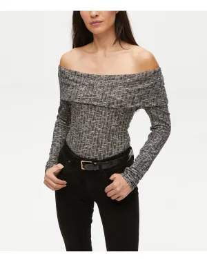 Aspen Ribbed Convertible Top | Black Marl MICHAEL STARS