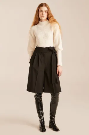 Backless Mock Neck | Poplin REBECCA TAYLOR