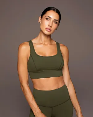 Basal Longline Bra | Olive MICHI