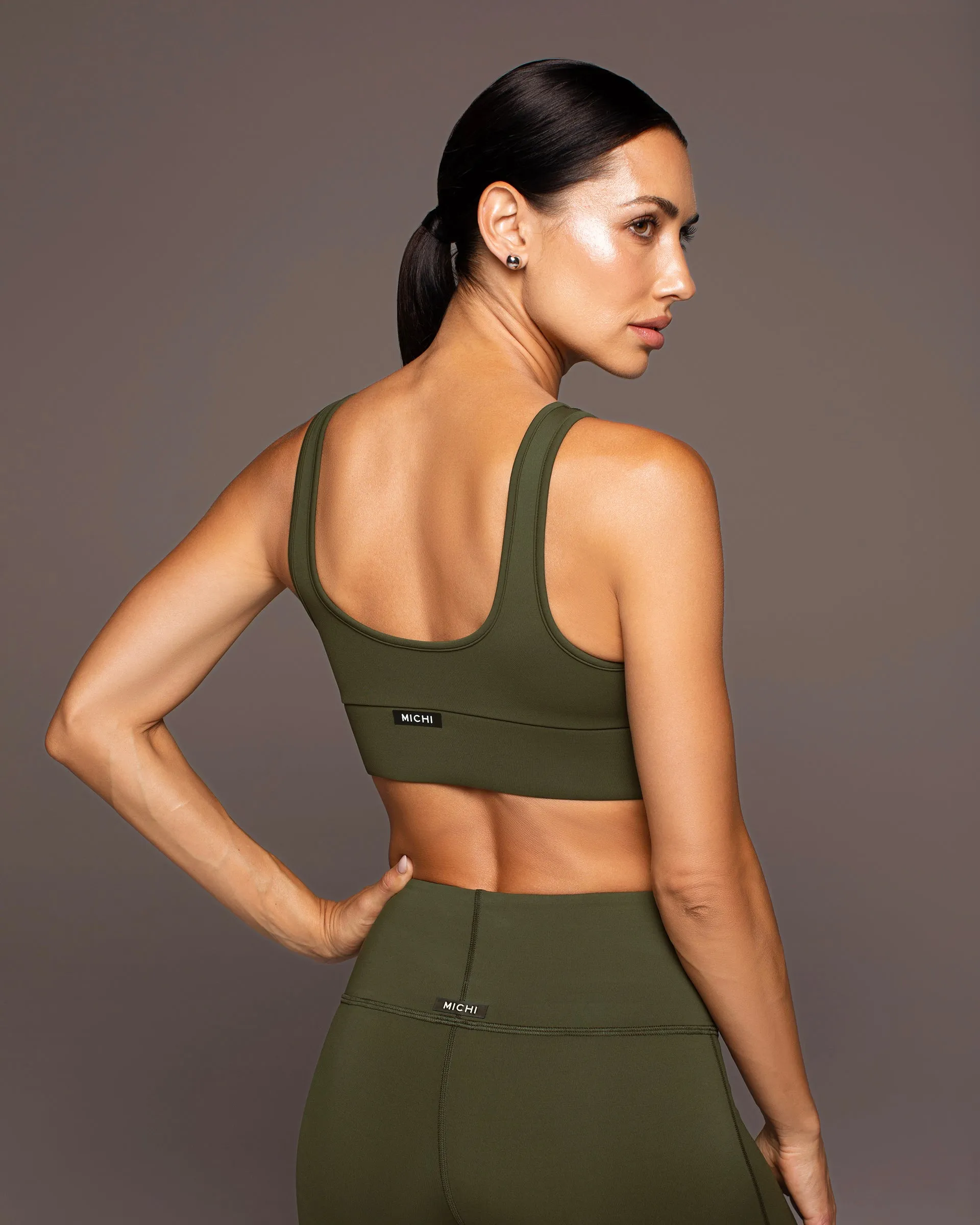 Basal Longline Bra | Olive MICHI