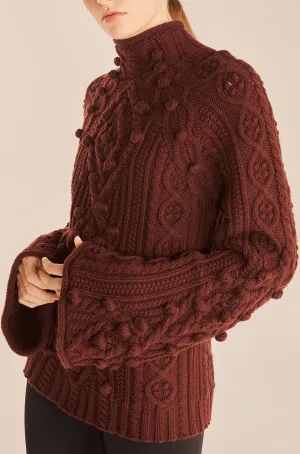 Bauble Tneck | Rich Mahogany REBECCA TAYLOR