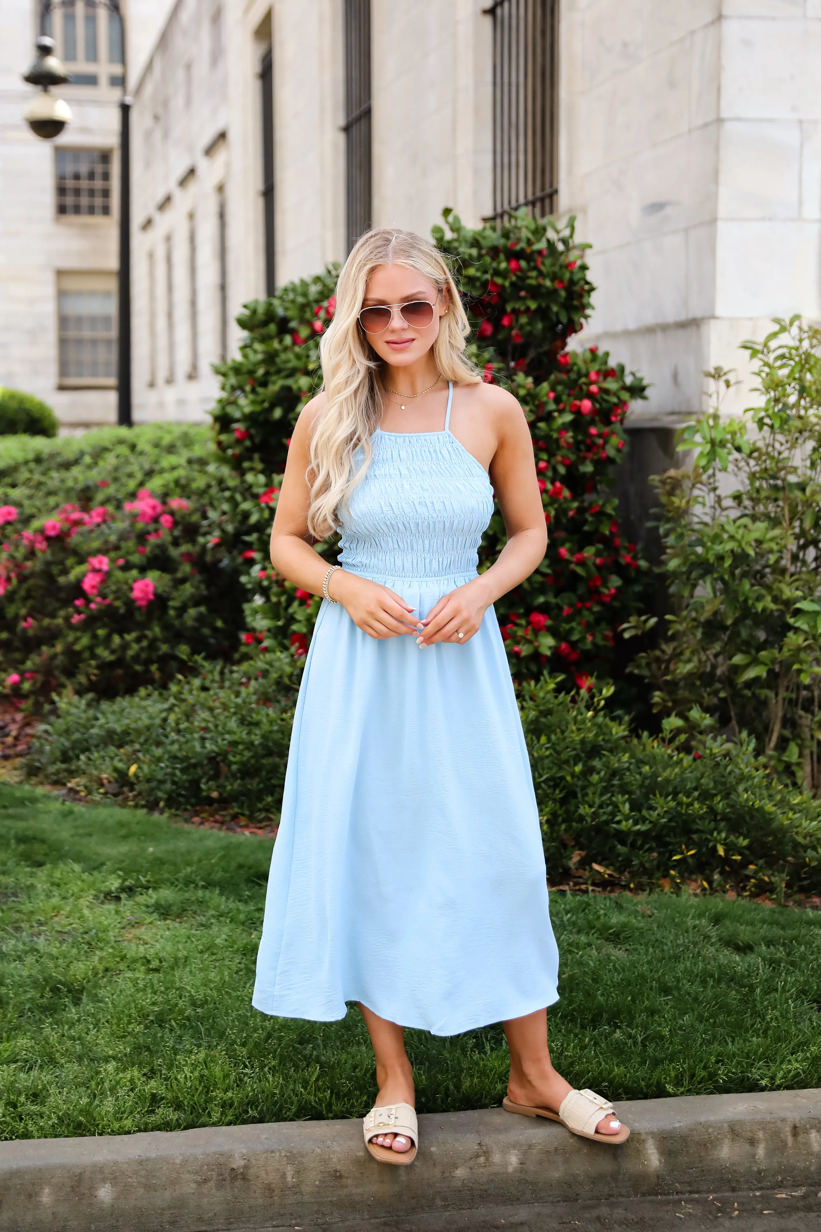 Before You Know It Smocked Midi Dress - DU DEAL
