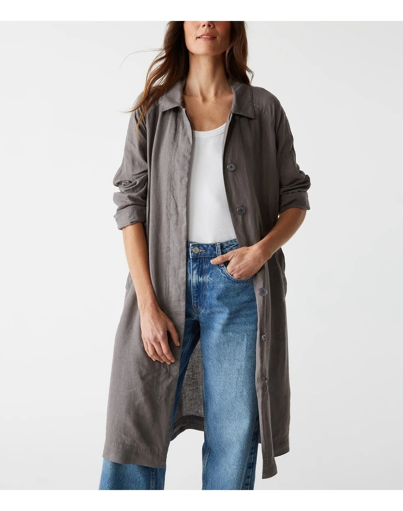 Belinda Linen Coat | Oxide MICHAEL STARS
