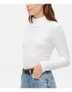 Bell Ribbed Turtleneck Tee | White MICHAEL STARS
