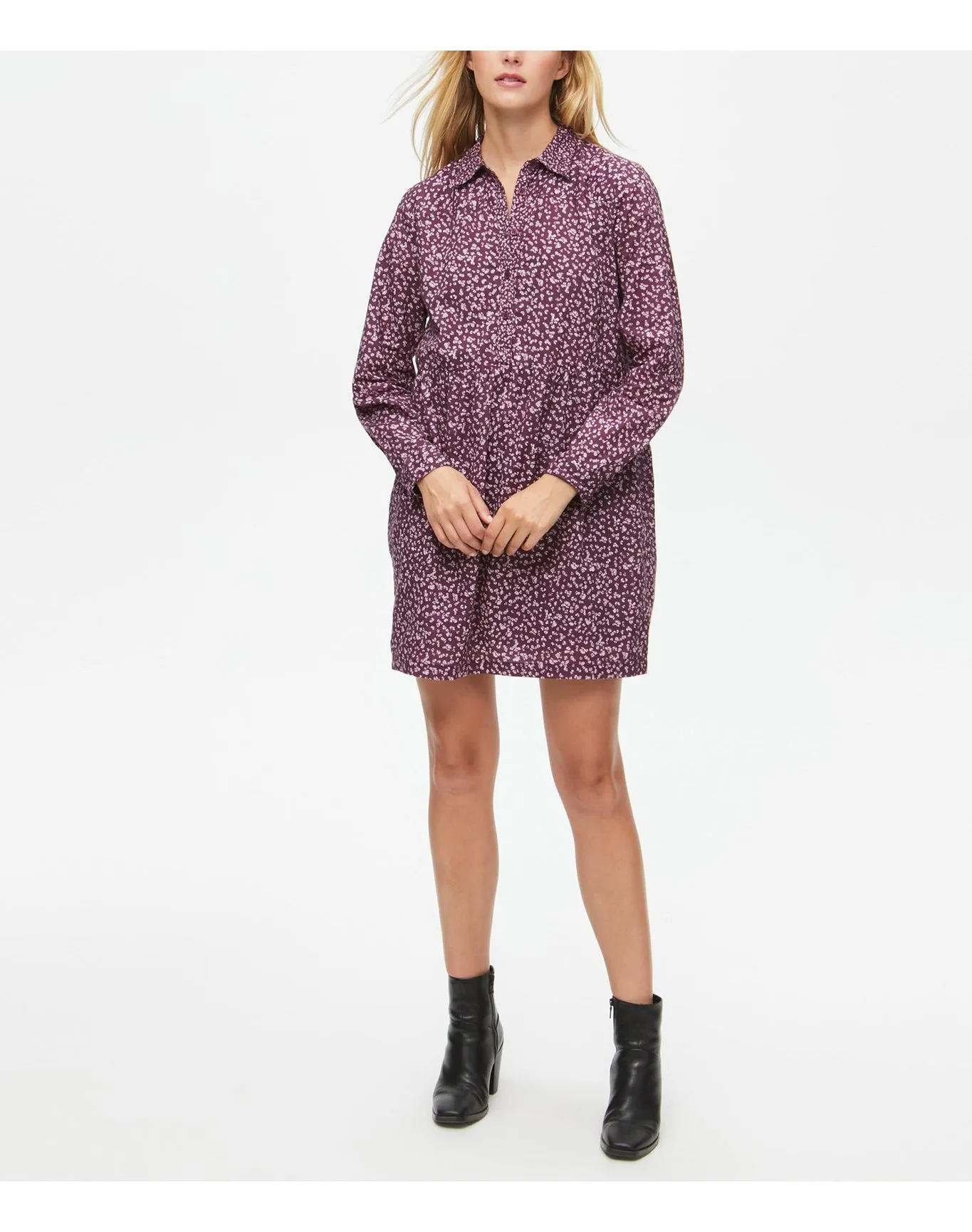 Bianca Floral Shirt Dress | Plum Combo MICHAEL STARS