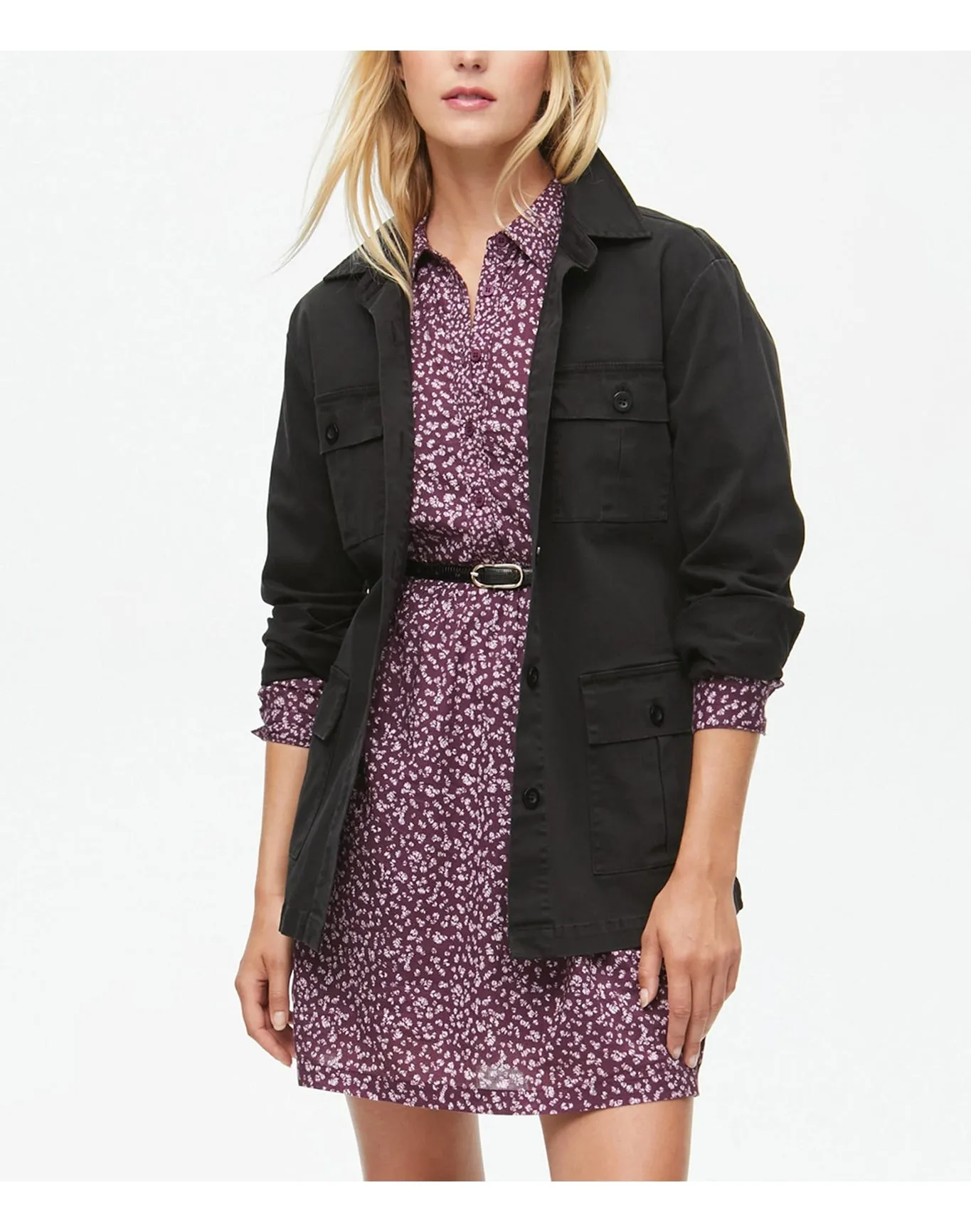 Bianca Floral Shirt Dress | Plum Combo MICHAEL STARS