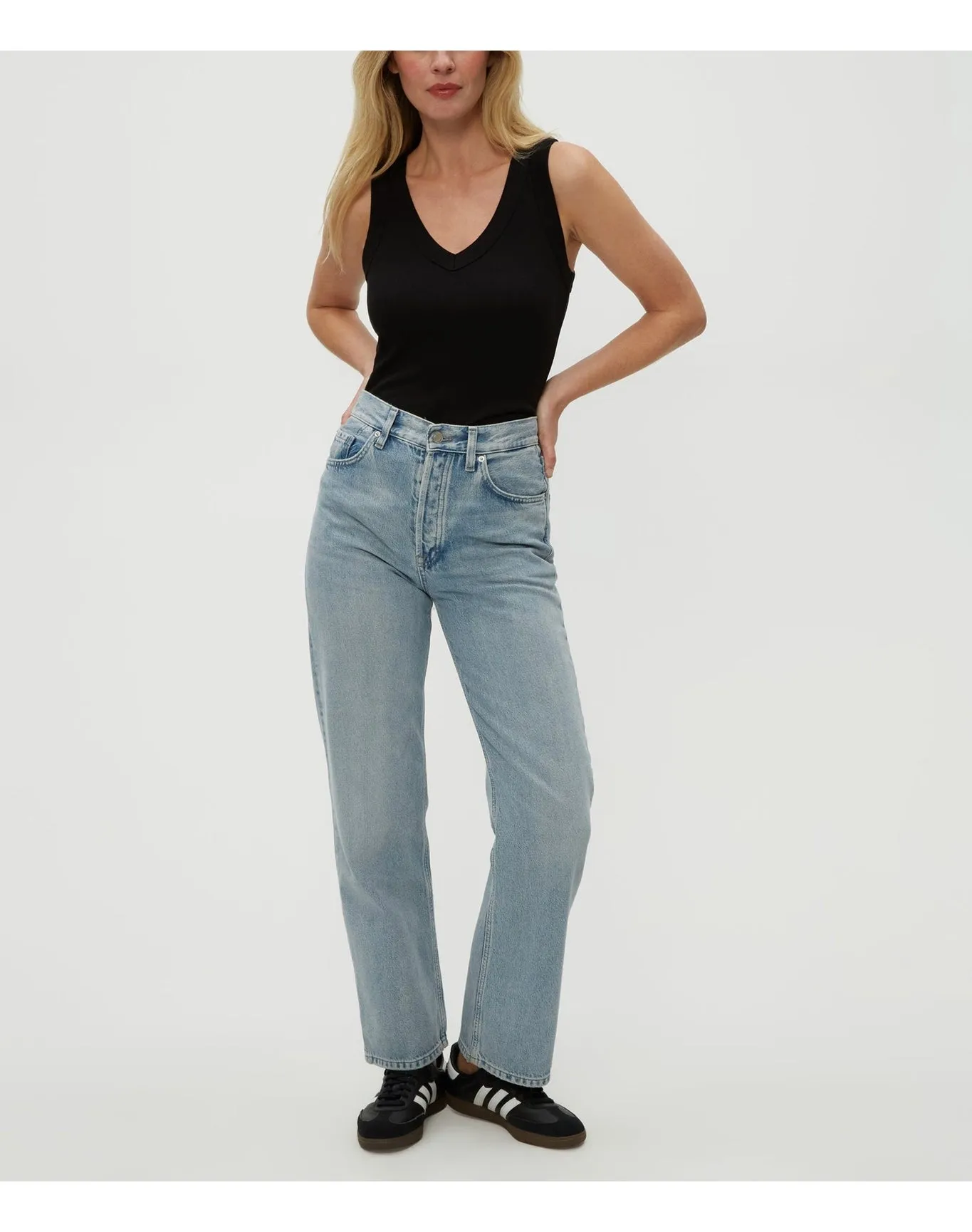 Blanche Ribbed Tank | Black MICHAEL STARS