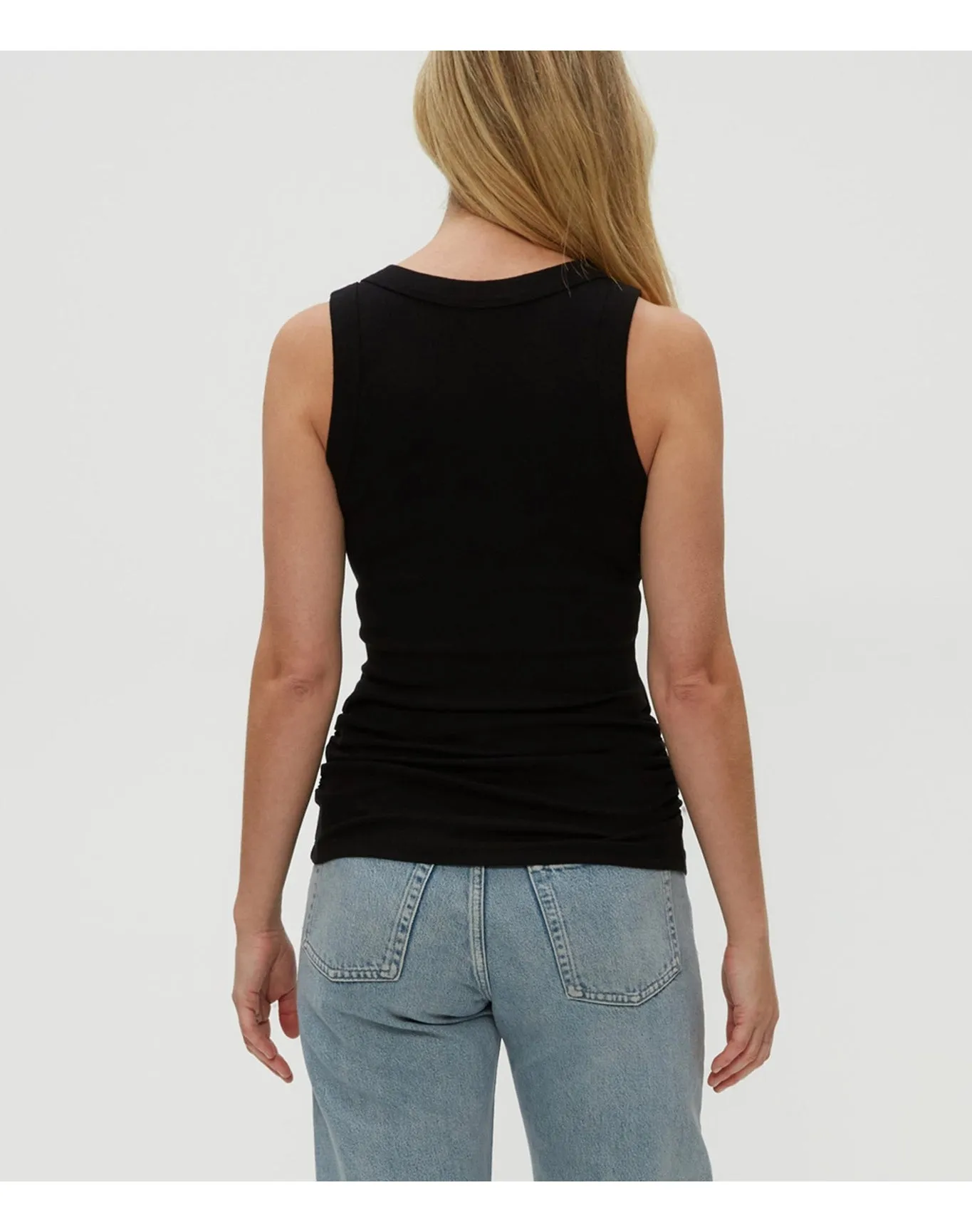 Blanche Ribbed Tank | Black MICHAEL STARS