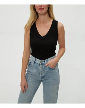 Blanche Ribbed Tank | Black MICHAEL STARS