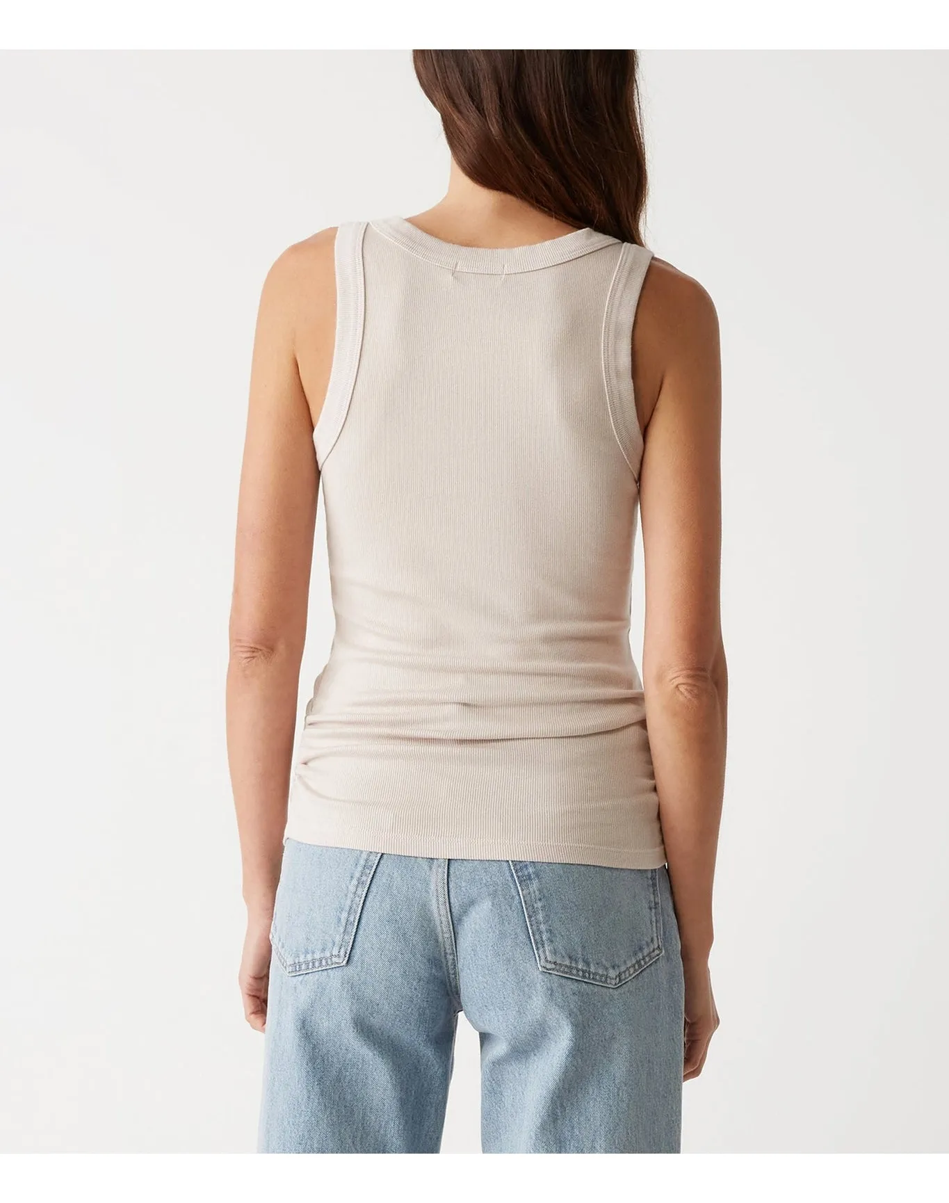 Blanche Ribbed Tank | Cement MICHAEL STARS