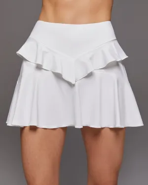 Calipso Skirt w/ Shorts | White MICHI