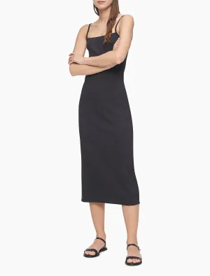 Calvin Klein Strappy Ribbed Midi Dress - Women