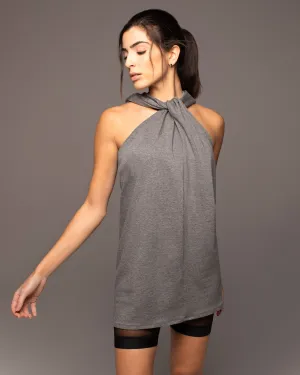 Cascata Hooded Mini Dress | Heather Grey MICHI