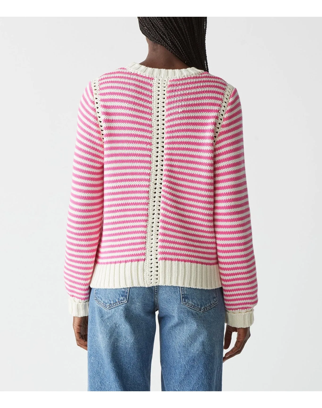 Casey Pullover Sweater | Flamingo Stripe MICHAEL STARS