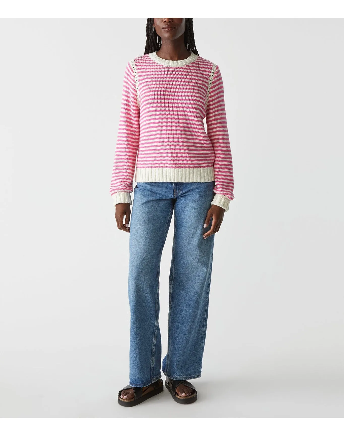 Casey Pullover Sweater | Flamingo Stripe MICHAEL STARS