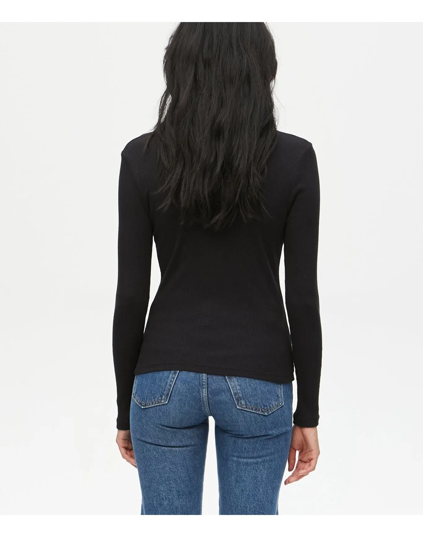 Casey Ribbed Henley Tee | Black MICHAEL STARS