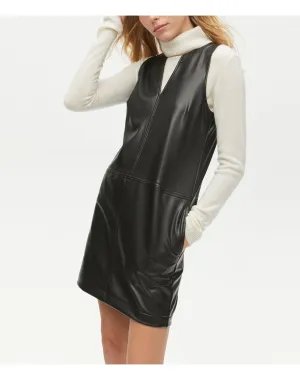 Cecilia Vegan Leather Dress | Black MICHAEL STARS
