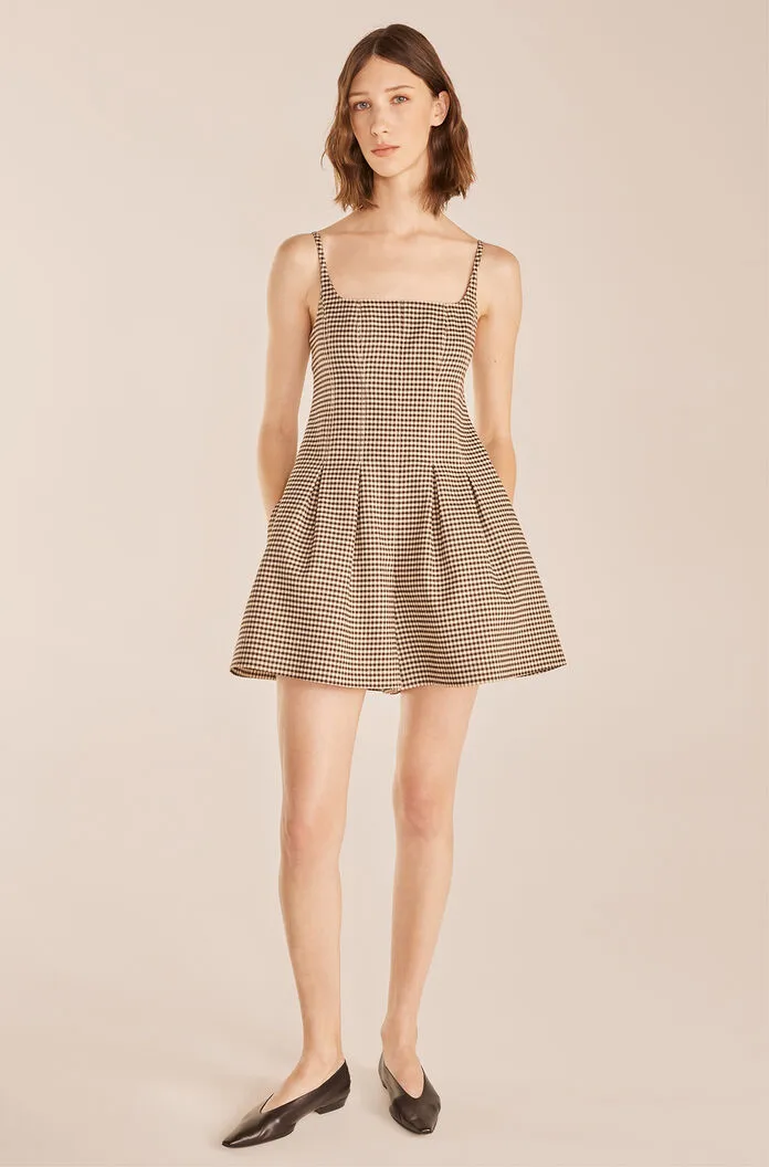 Check Romper | Spring Check Espresso Combo REBECCA TAYLOR
