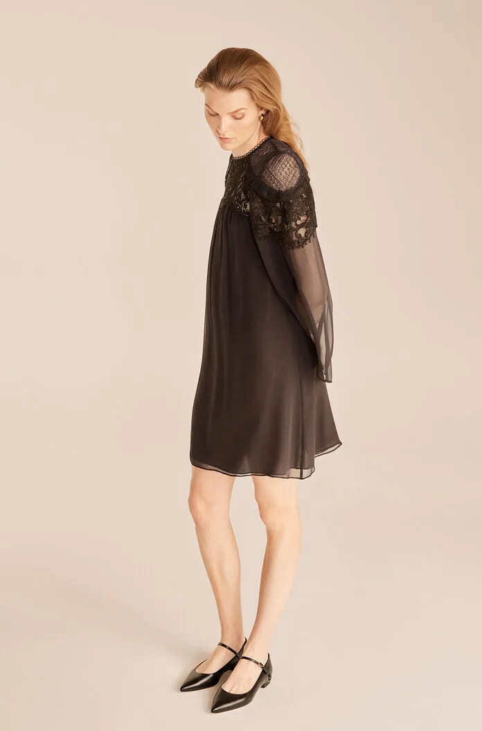 Chiffon Long Sleeve Dress | Peat REBECCA TAYLOR