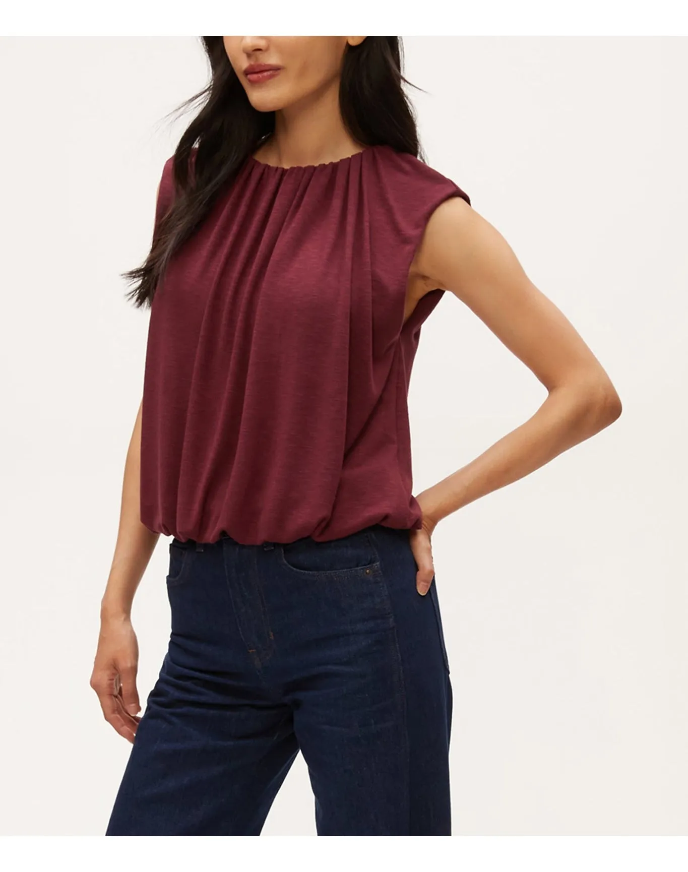 Cindy Bubble Top | Beetroot MICHAEL STARS