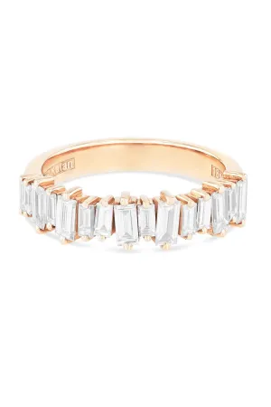 Classic Diamond Half Band Ring - Rose Gold