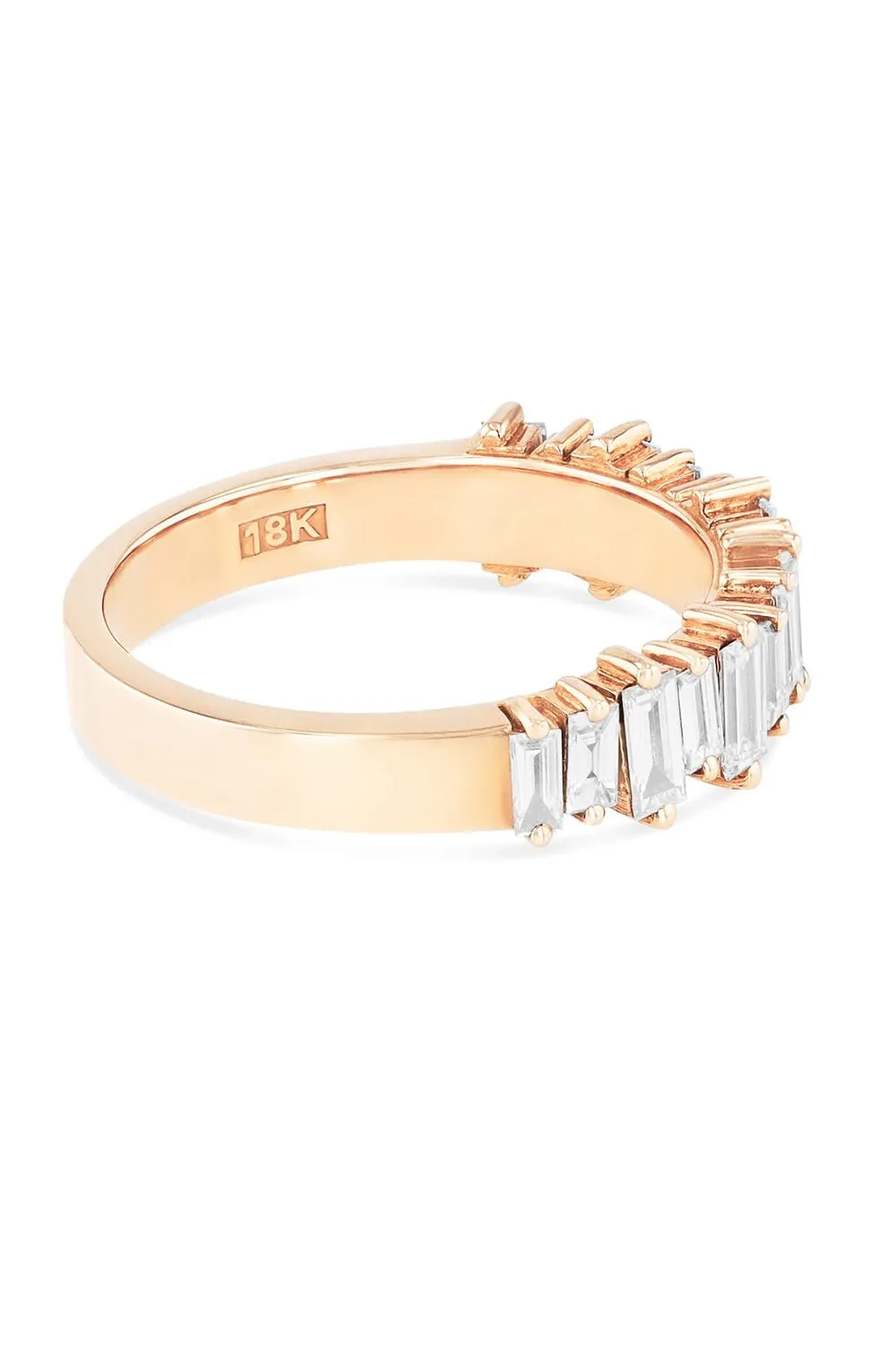 Classic Diamond Half Band Ring - Rose Gold