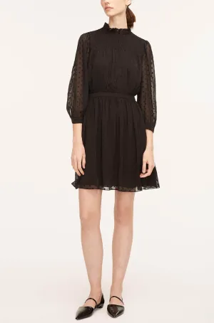 Clip-Dot Shirt Dress | Black REBECCA TAYLOR
