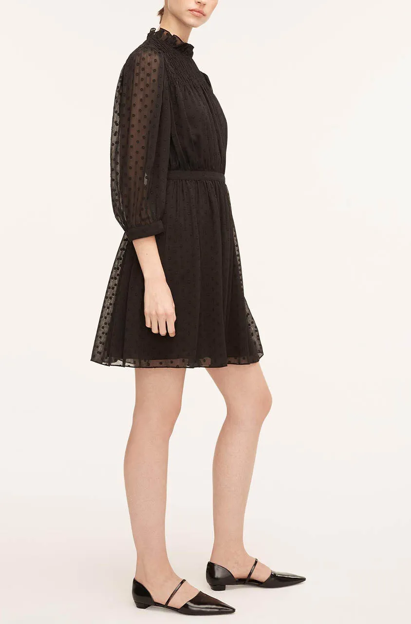 Clip-Dot Shirt Dress | Black REBECCA TAYLOR