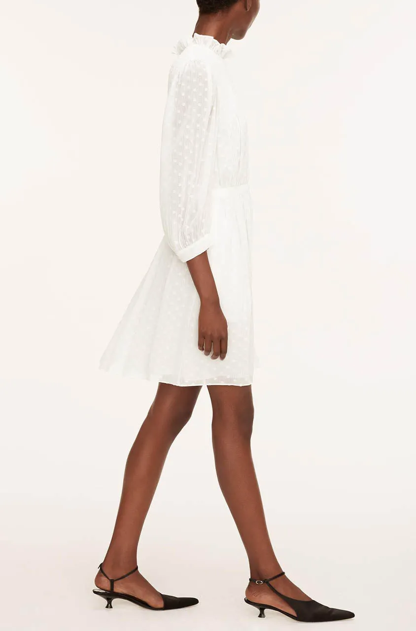 Clip-Dot Shirt Dress | Snow REBECCA TAYLOR