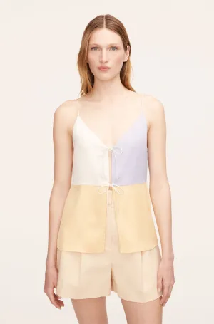 Color-Blocked Twill Camisole | Colorblock Sorbet Combo REBECCA TAYLOR