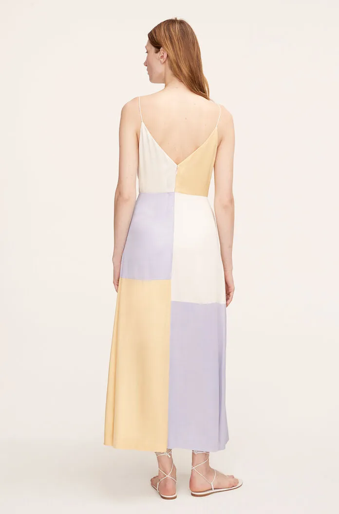 Color-Blocked Twill Dress | Colorblock Sorbet Combo REBECCA TAYLOR