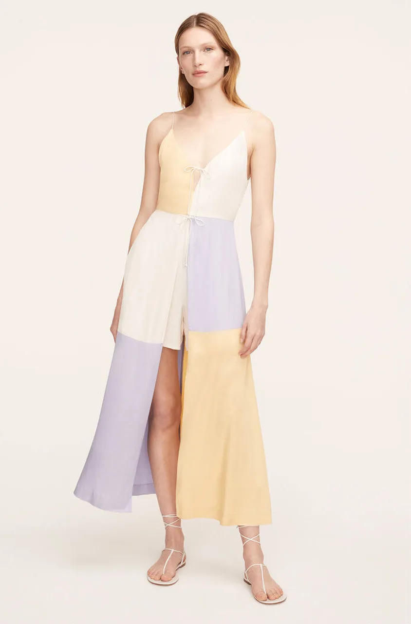 Color-Blocked Twill Dress | Colorblock Sorbet Combo REBECCA TAYLOR